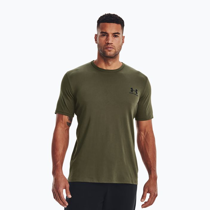 Herren Under Armour Sportstyle Left Chest T-Shirt Marine grün/schwarz