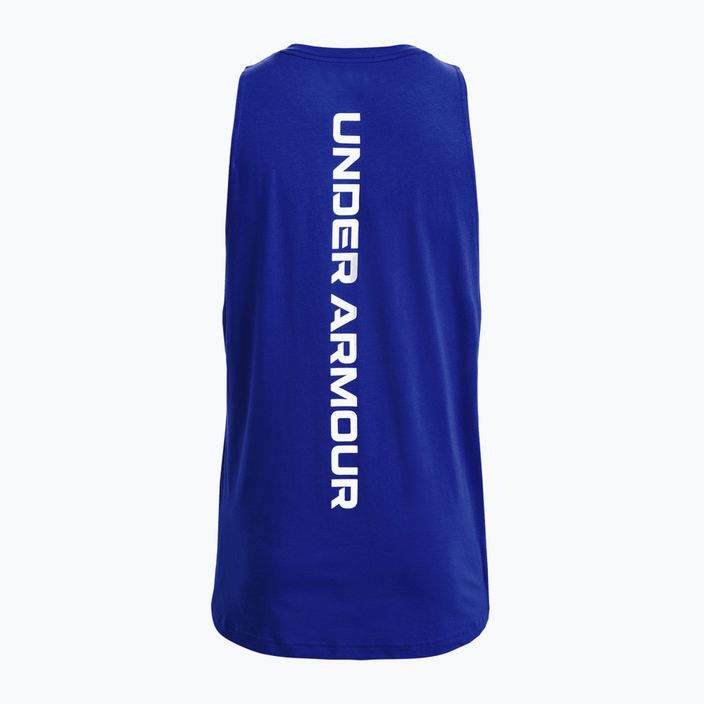 Under Armour Baseline Cotton Tank Herren Basketball Shirt blau 1361901 2