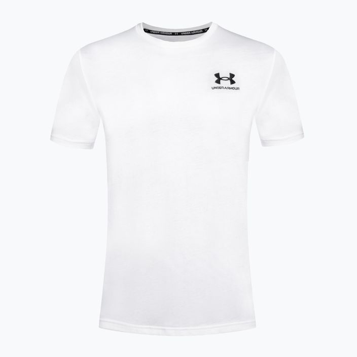 Men's Under Armour Logo Emb Heavyweight T-Shirt weiß/schwarz 4