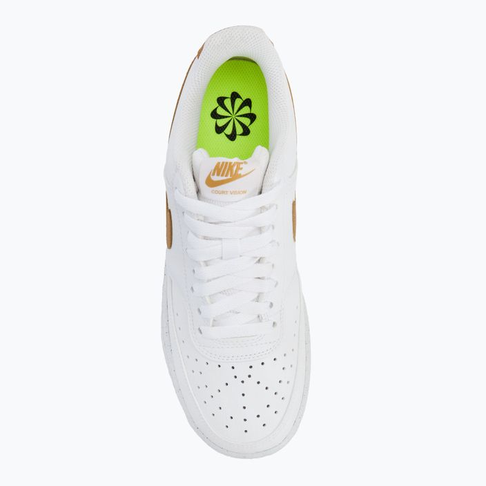 Nike Court Vision Low Damen Schuhe Next Nature Weiß/Metallic Gold 5