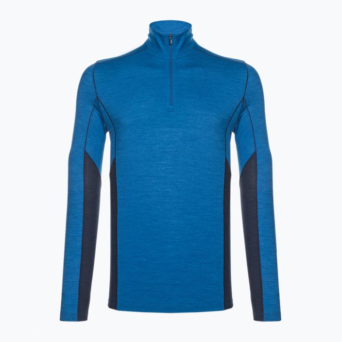 Herren Smartwool Merino Sport LS 1/4 Zip Thermo-T-Shirt blau 11538