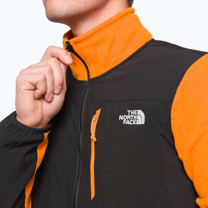 Herren Fleece-Sweatshirt The North Face Glacier Pro schwarz und orange NF0A5IHS7Q61 6