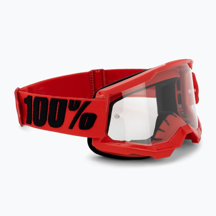 Herren-Radsportbrille 100% Strata 2 rot/klar 50027-00004