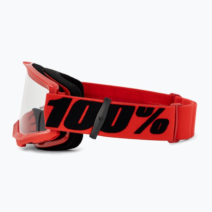 Herren-Radsportbrille 100% Strata 2 rot/klar 50027-00004 4