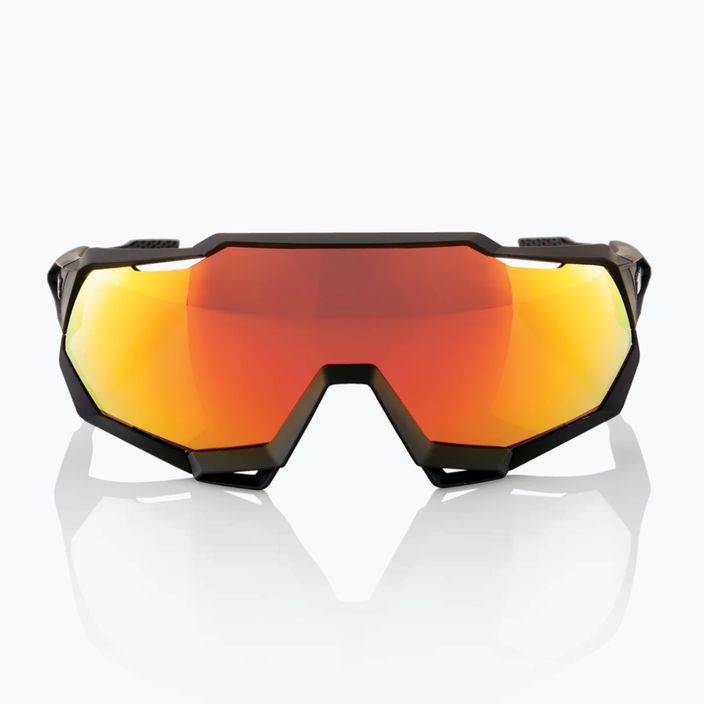 Radsportbrille 100% Speedtrap soft tact schwarz/rot Multilayer Spiegel 60012-00004 8