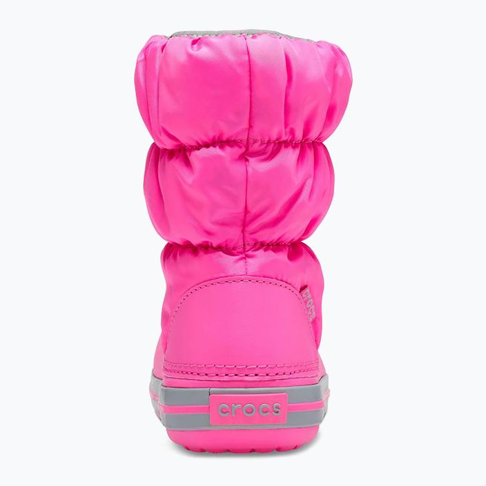 Crocs Winter Puff Kids Schneestiefel electric pink/hellgrau 10