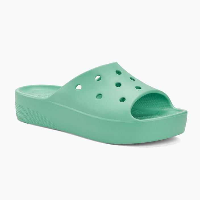 Slides Schlappen  Damen Crocs Classic Platform jade stone