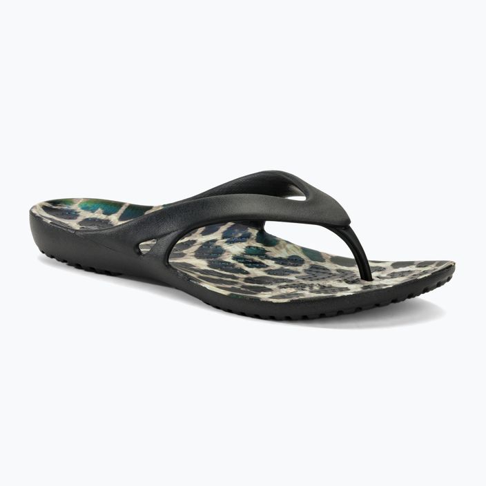 Flip-Flops Damen Crocs Kadee II Graphic black/multi animal