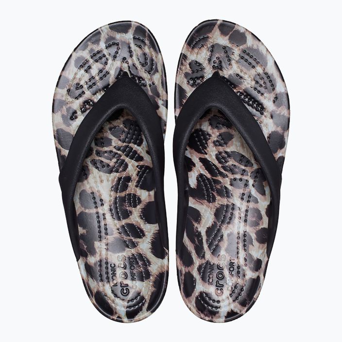 Flip-Flops Damen Crocs Kadee II Graphic black/multi animal 11