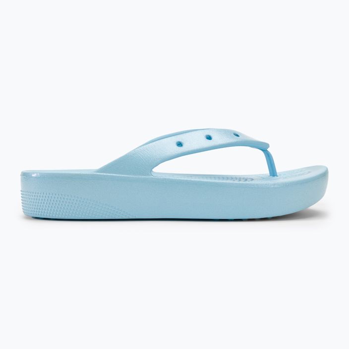Damen Crocs Classic Platform Meta Perle blau Kalzit Flip Flops 2