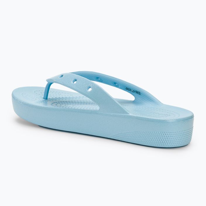 Damen Crocs Classic Platform Meta Perle blau Kalzit Flip Flops 3