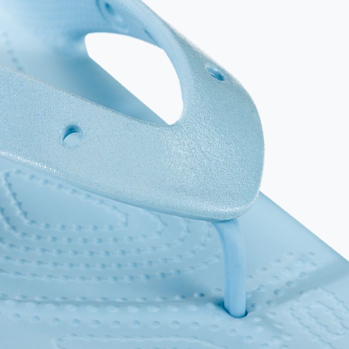 Damen Crocs Classic Platform Meta Perle blau Kalzit Flip Flops 8