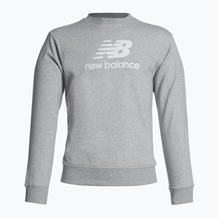 Herren Trainingssweatshirt New Balance Essentials Stacked Logo French Terry Crewneck grau NBMT31538AG 5