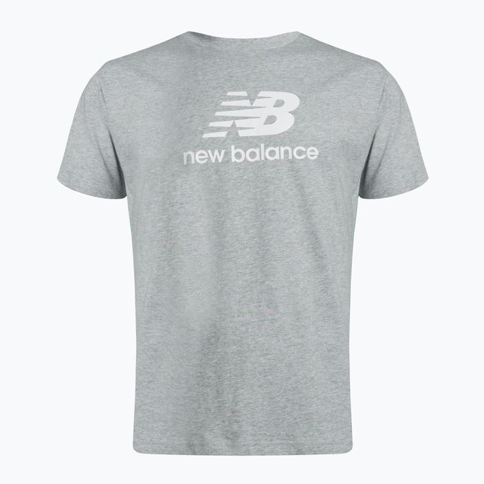 New Balance Essentials Stacked Logo Co grau Herren Training T-Shirt NBMT31541AG 5
