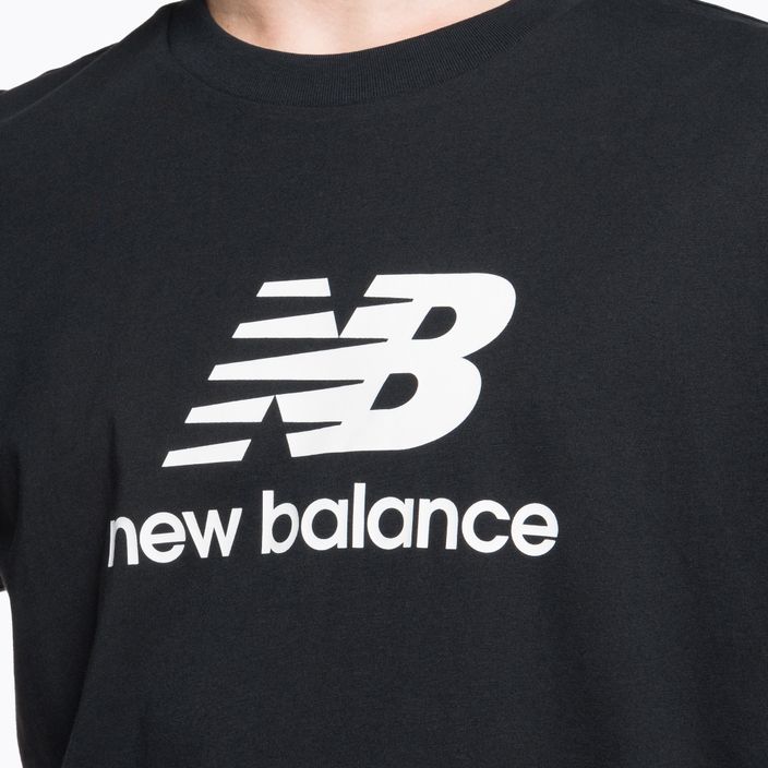 New Balance Essentials Stacked Logo Co Herren-Trainings-T-Shirt schwarz NBMT31541BK 4