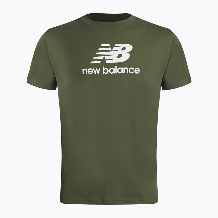 New Balance Essentials Stacked Logo Co Herren Trainingsshirt grün NBMT31541DON 5