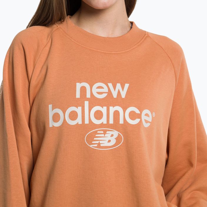 Damen Training Sweatshirt New Balance Essentials Reimagined Archive French Terry Crewneck braun NBWT31508 4