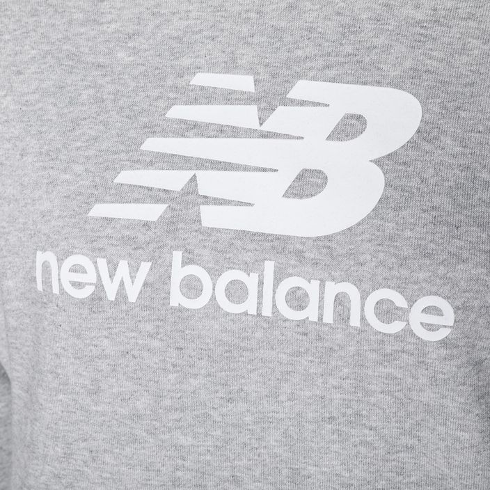 Damen Training Sweatshirt New Balance Essentials Stacked Logo French Terry Hoodie grau NBWT31533 7