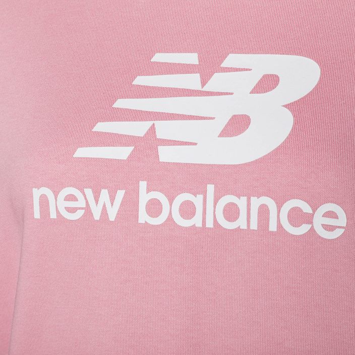 Damen Training Sweatshirt New Balance Essentials Stacked Logo French Terry Hoodie rosa WT31533HAO 7