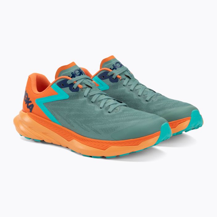 HOKA Herren Laufschuhe Zinal trellis/vibrant orange 4