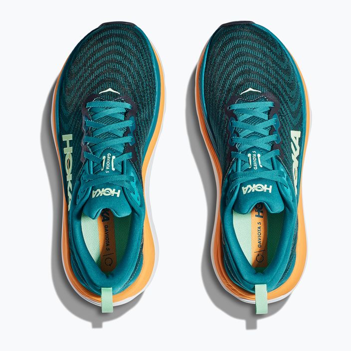 HOKA Herren Laufschuhe Gaviota 5 deep lagoon/sherbet 8