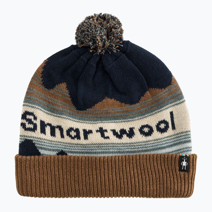 Smartwool Knit Winter Pattern POM deep navy heather beanie 5
