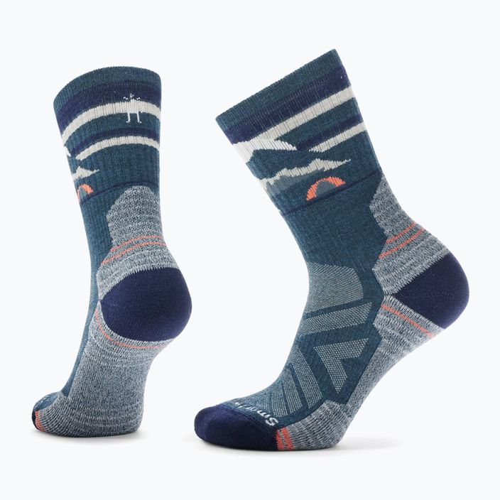 Trekking Socken Damen Smartwool Hike Light Cushion New Pattern Crew twilight blue