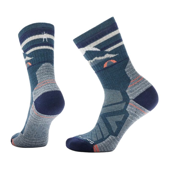 Trekking Socken Damen Smartwool Hike Light Cushion New Pattern Crew twilight blue 2