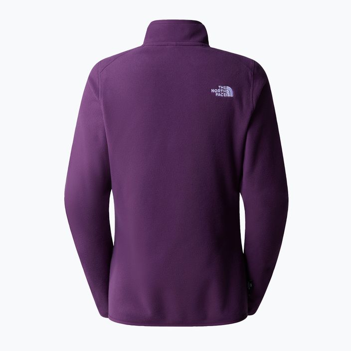 Damen Fleece-Sweatshirt The North Face 100 Glacier 1/4 Zip schwarz Johannisbeere Ppurple 2