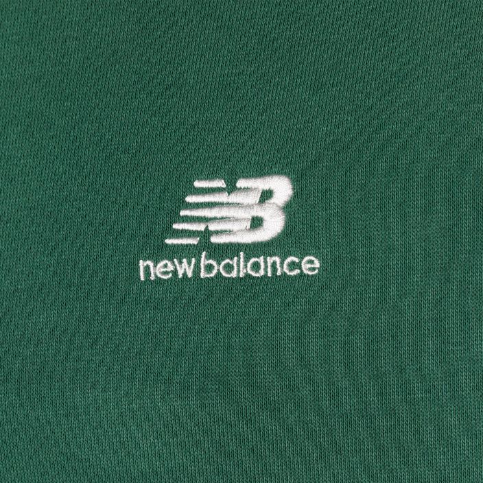 Herren New Balance Hoops Fleece Hoodie Team Waldgrün 7