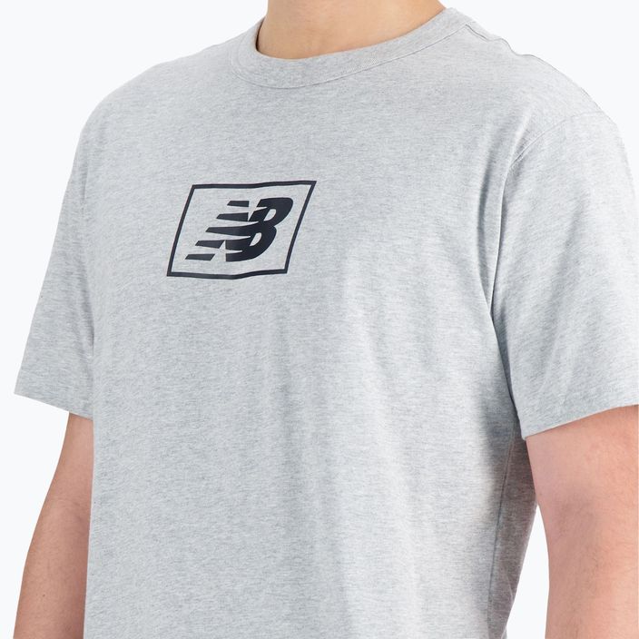 Herren New Balance Essentials Logo sportlich grau T-shirt 3