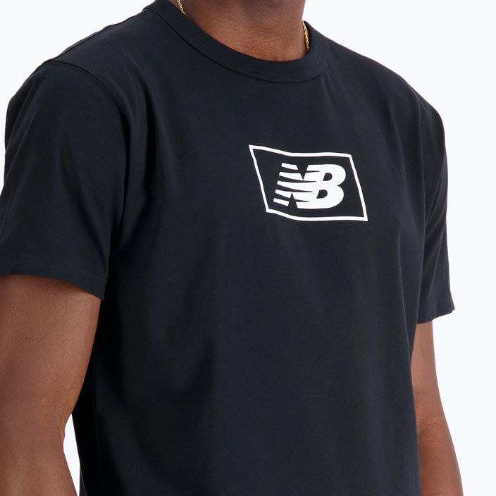 Herren New Balance Essentials Logo-T-Shirt schwarz 3