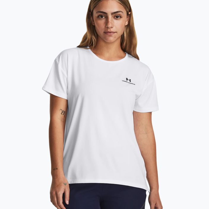 Under Armour Rush Energy 2.0 Damen Trainings-T-Shirt weiß/schwarz