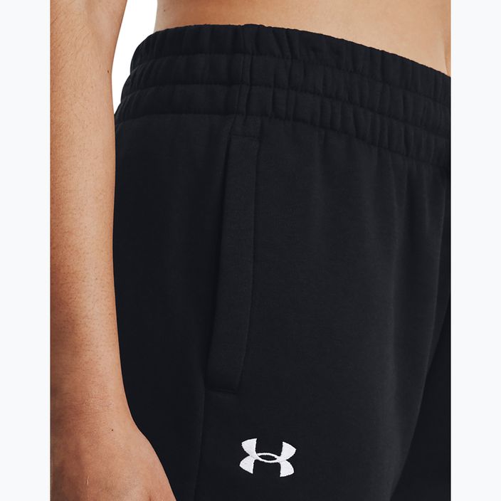 Under Armour Rival Fleece Damenhose dunkel schwarz/weiß 4