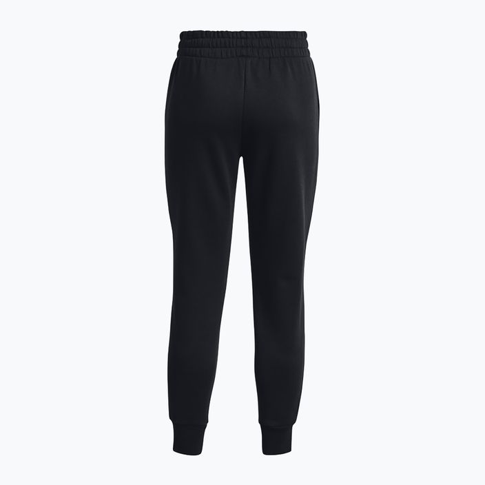 Under Armour Rival Fleece Damenhose dunkel schwarz/weiß 7