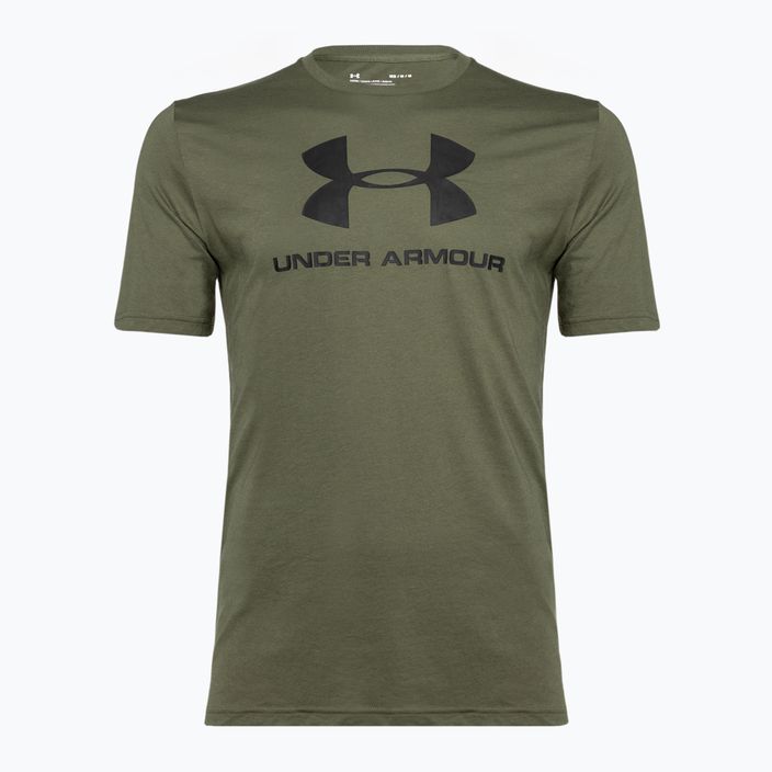 Herren Under Armour Sportstyle Logo T-shirt marine von grün// schwarz 4