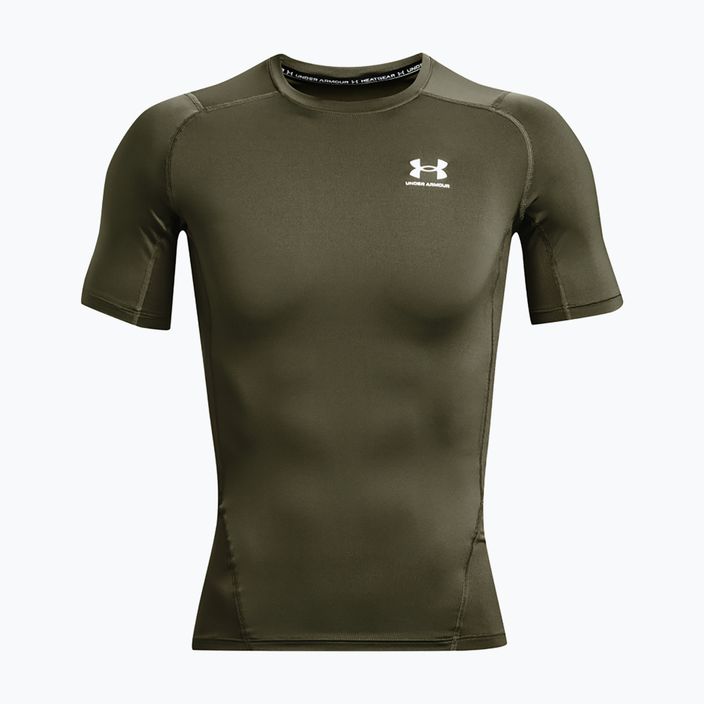 Under Armour HG Armour Comp SS Herren Trainings-T-Shirt marine von grün/weiß 4