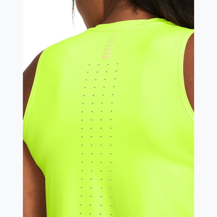 Under Armour Laser Tank hochsichtbares gelbes/reflektierendes Laufshirt für Damen 3