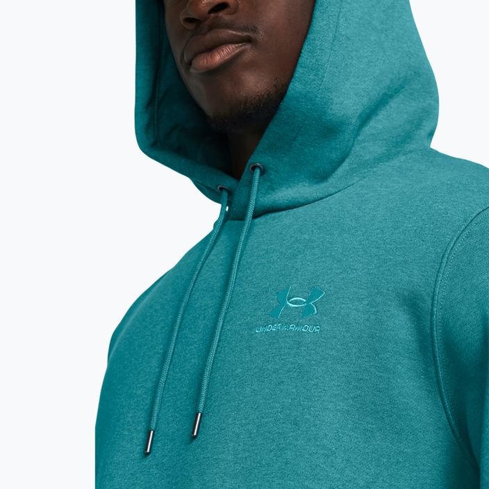 Herren Under Armour Essential Fleece Hoodie Schaltung teal Licht Heidekraut / Circuit teal 3