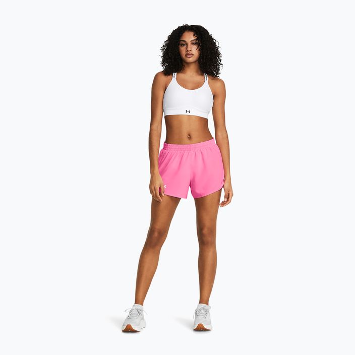 Under Armour Fly By fluo pink/fluo pink/reflective Damen Laufshorts 2