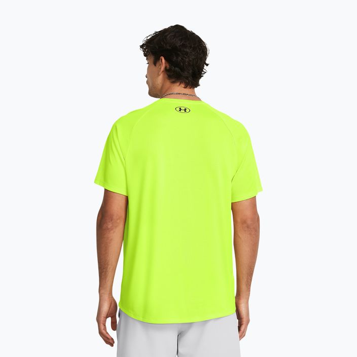 Herren Under Armour Tech Textured hohe visuelle Ausbildung T-Shirt gelb/schwarz 2