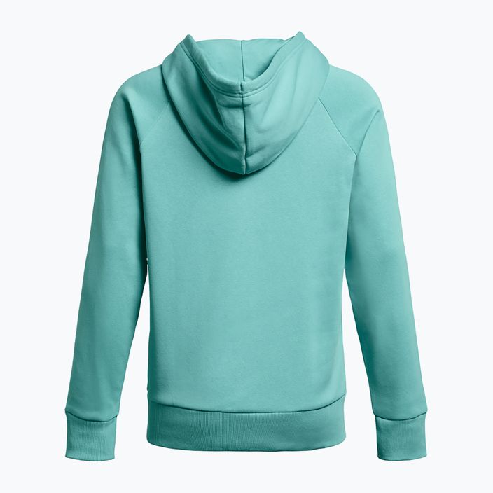 Under Armour Damen Rival Fleece Hoodie radial türkis/weiß 5