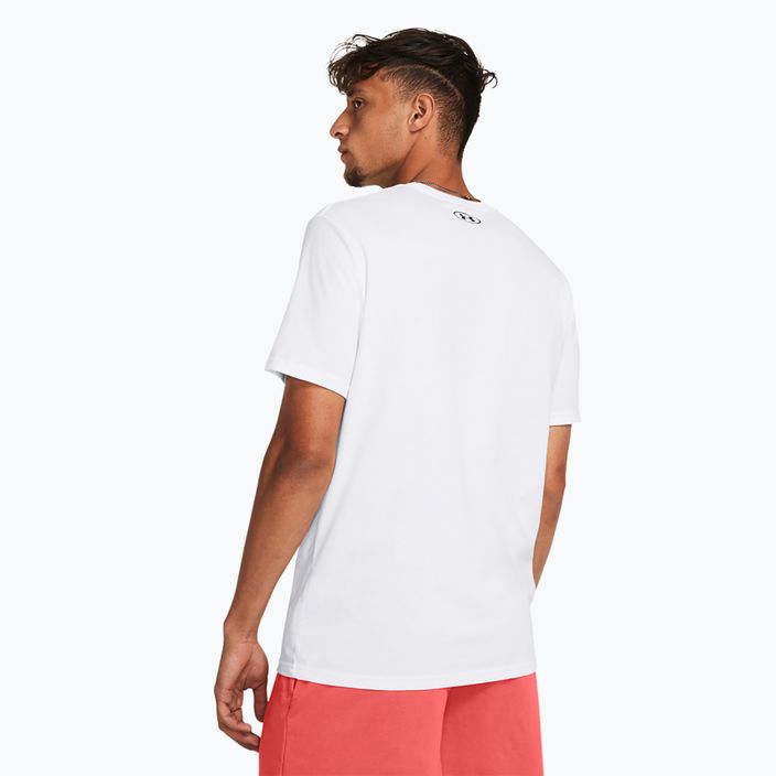 Men's Under Armour Colorblock Wordmark T-Shirt weiß/schwarz 2