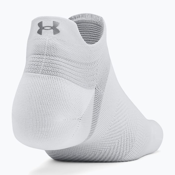 Men's Under Armour Dry Run Lite No Show Laufsocken 3 Paar weiß/weiß/reflektierend 3