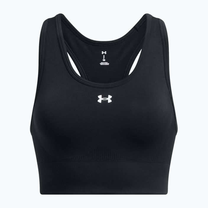 Under Armour Vanish Seamless Mid Branded Trainings-BH schwarz/weiss 3