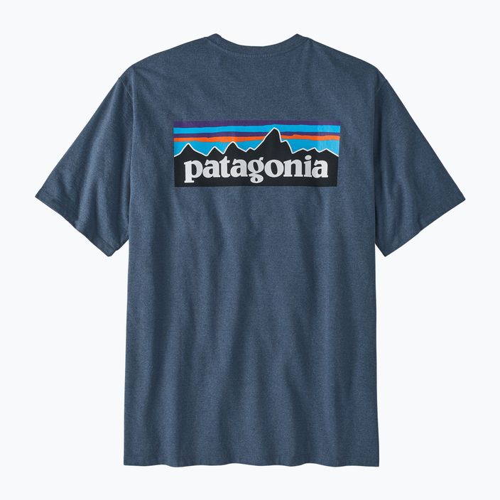 Herren Patagonia P-6 Logo Responsibili-Tee Utility blau Trekking-T-Shirt 4