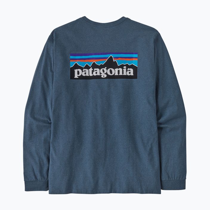 Herren Patagonia P-6 Logo Responsibili Utility blau Trekking Longsleeve 2