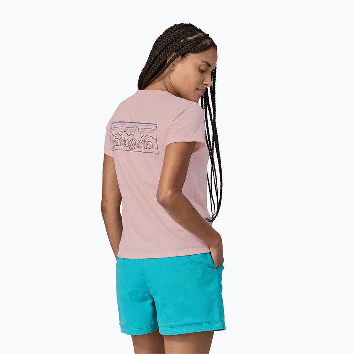 Patagonia P-6 Logo Responsibili-Tee Damen Trekking-T-Shirt Whisker Pink 2