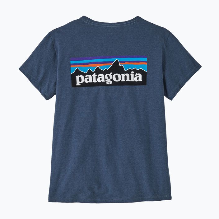 Damen-Trekking-T-Shirt Patagonia P-6 Logo Responsibili-Tee Utility blau 4