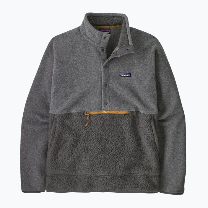 Herren Patagonia Retro Pile 1/2 Snap P/O forge grau trekking Sweatshirt